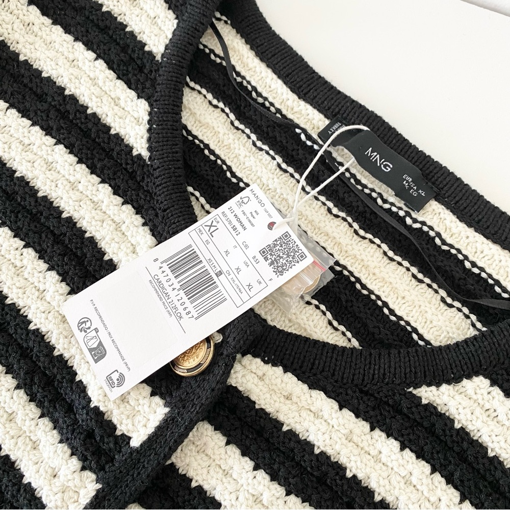 NWT Mango Stripe Knitted Jacket / Cardigan - Picture 9 of 10
